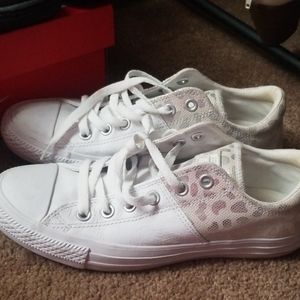Converse white leatherish